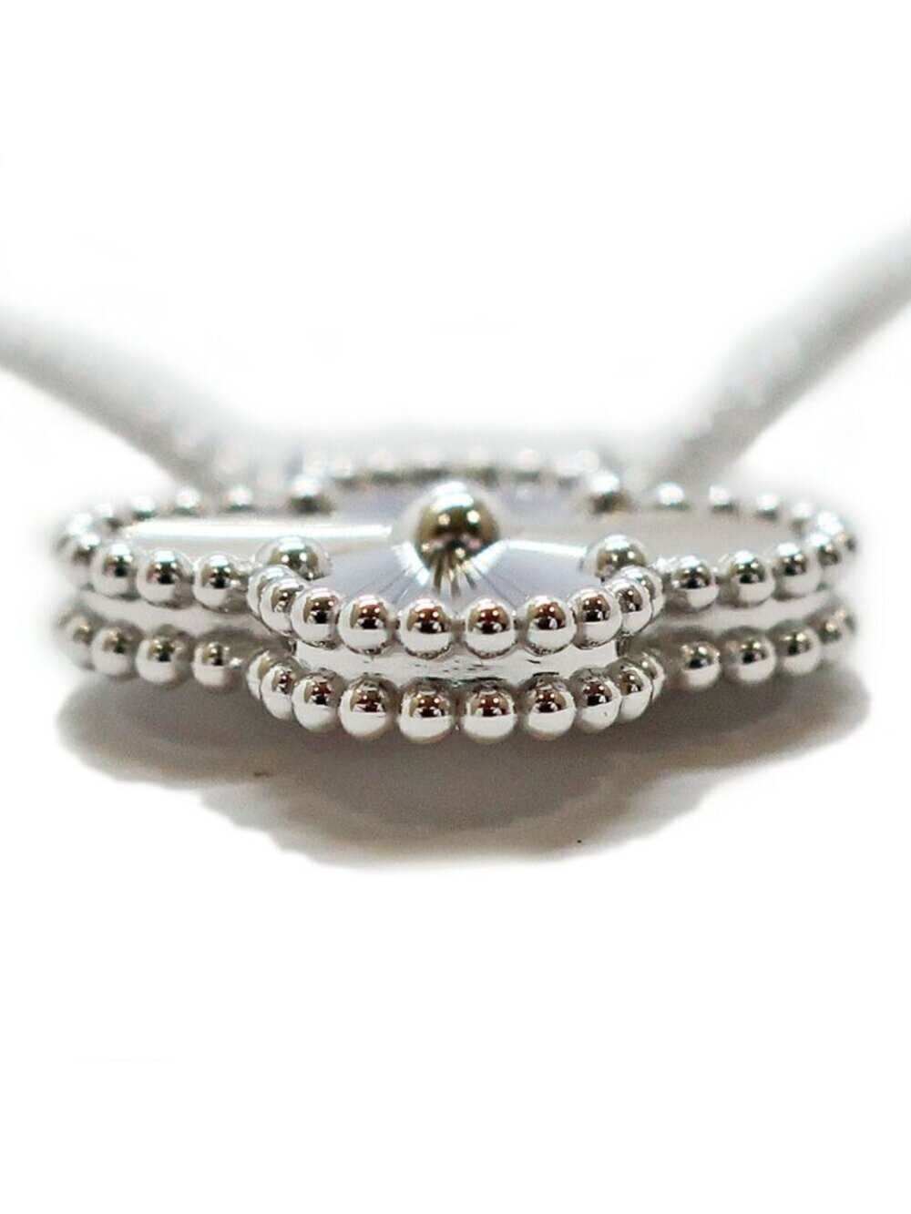 ★SOLD★ Van Cleef & Arpels Ten Vintage Alhambra Necklace Guilloche - Picture 3 of 9